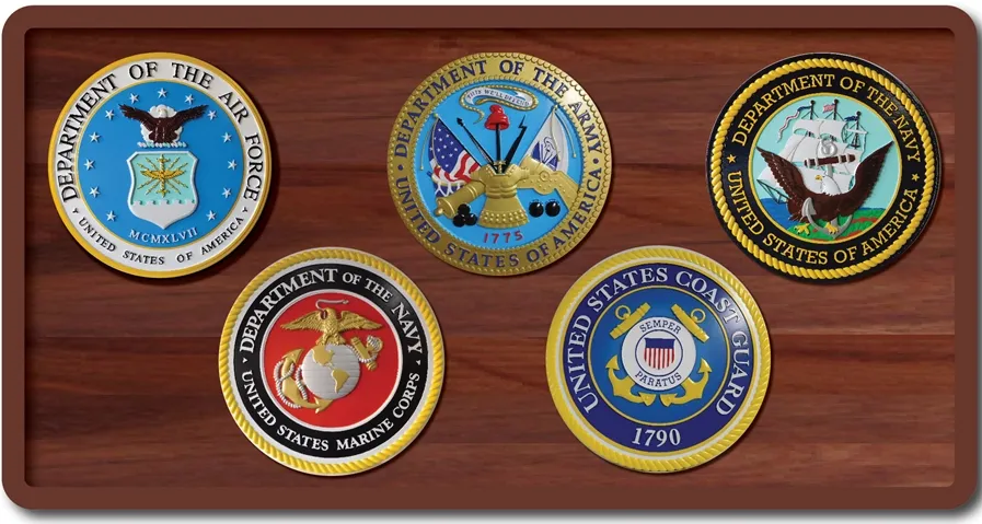 3D military plaques and seals